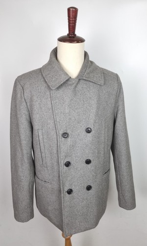 Coat mens grey wool blend - coat,