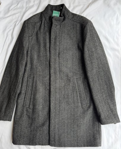Grey herringbone coat - grey,