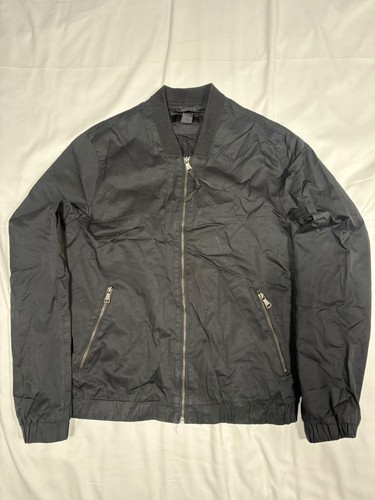 Mens black cotton - zip, up